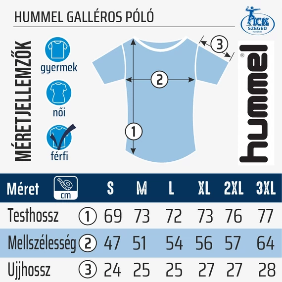 Hummel galléros póló, férfi